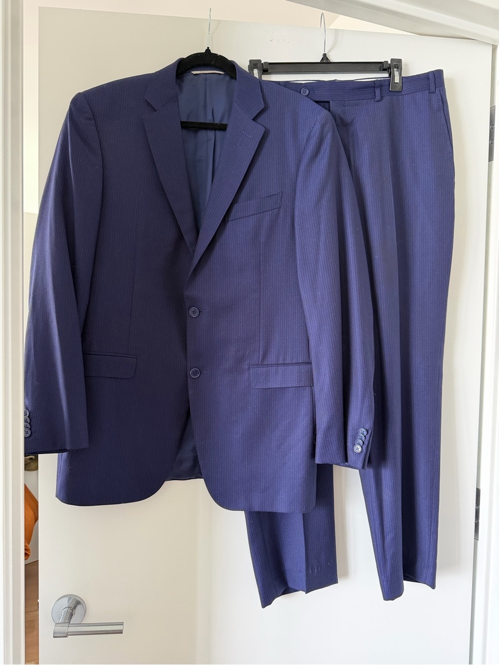 Canali Italian Wool Men's Navy Blue Two-Piece Suit